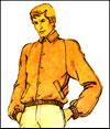 Выкройка мужской куртки с рукавом реглан. Размер 176-100-88.