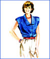 Выкройка блузки с расширенным плечом. Размер 164-92-96.