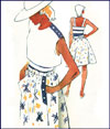Комплект: блуза, юбка и купальник